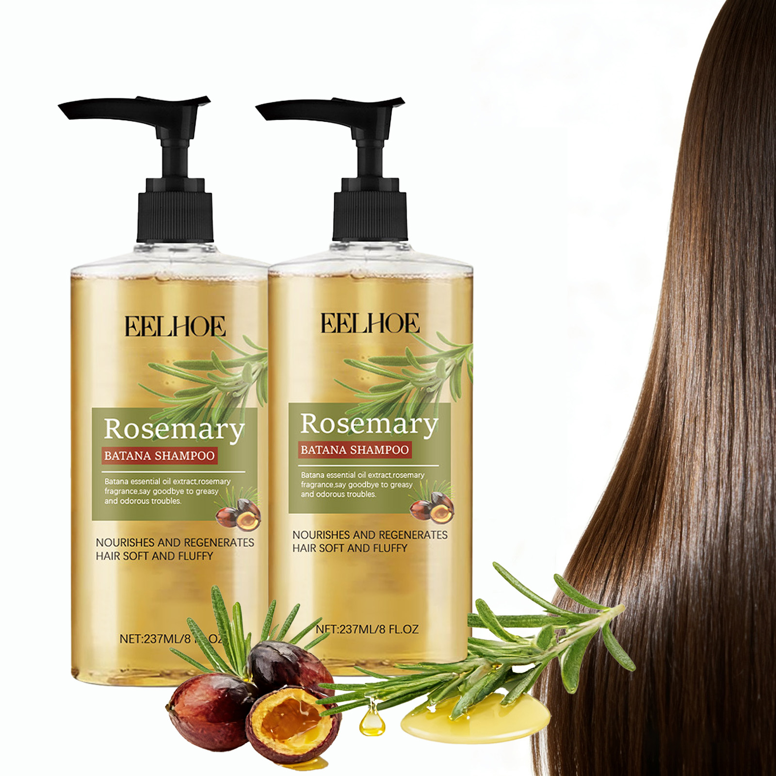 Men'S Grooming Oil - Batana Rosemary Essential Oil Shampoo Hair