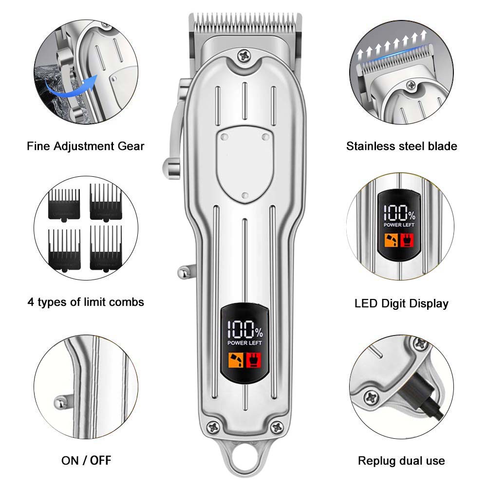 Professional Hair Clippers for - Men'S Grooming Brush recension och pris
