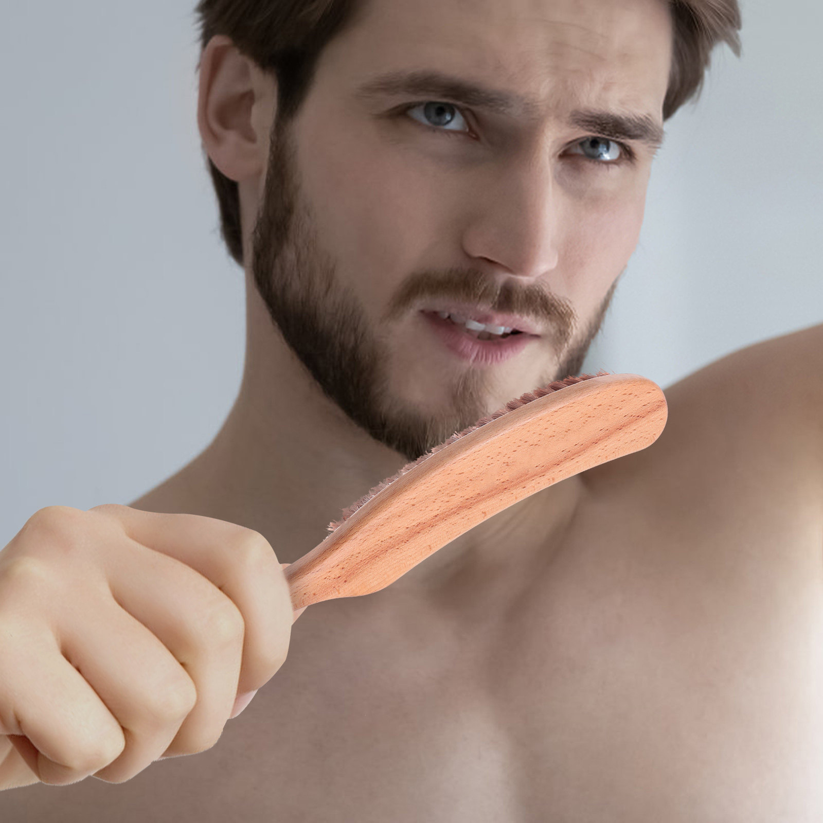 1Pcs Premium Nylon Beard Brush - Men'S Grooming Brush recension och pris