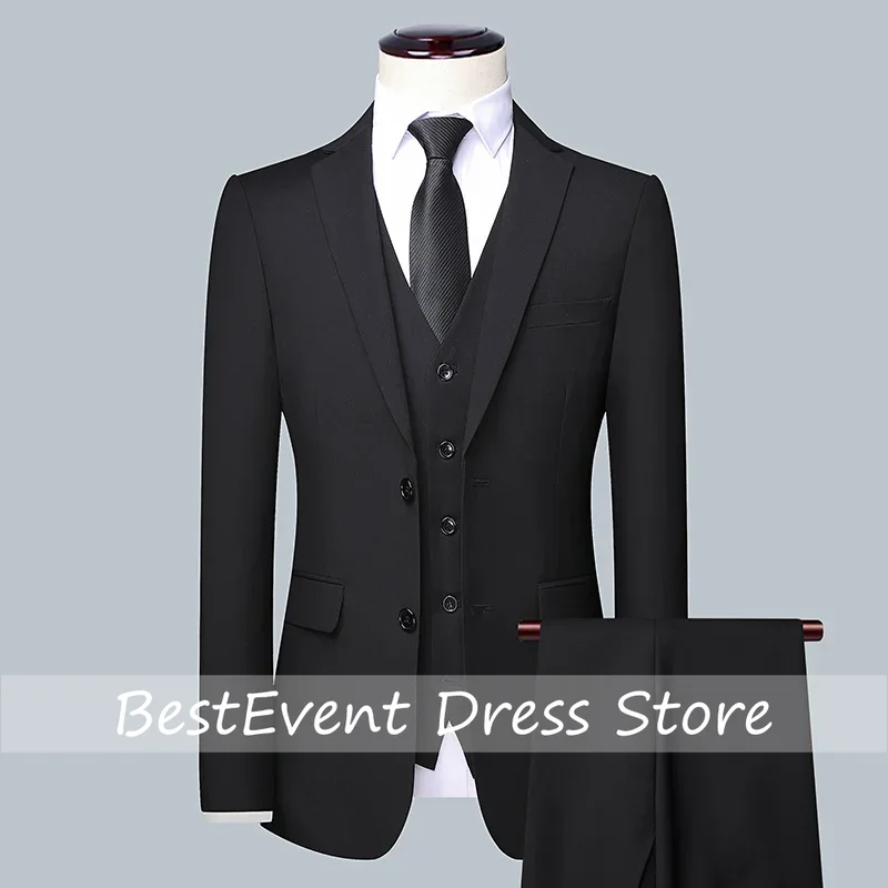 Men's Solid Color Business Sui - Men'S Grooming Trends recension och pris