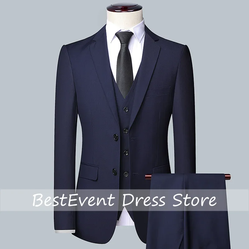 Men's Solid Color Business Sui - Men'S Grooming Trends recension och pris