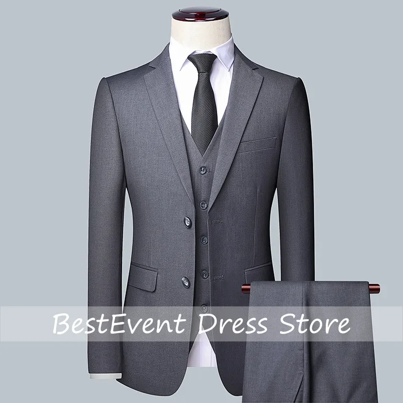 Men's Solid Color Business Sui - Men'S Grooming Trends recension och pris