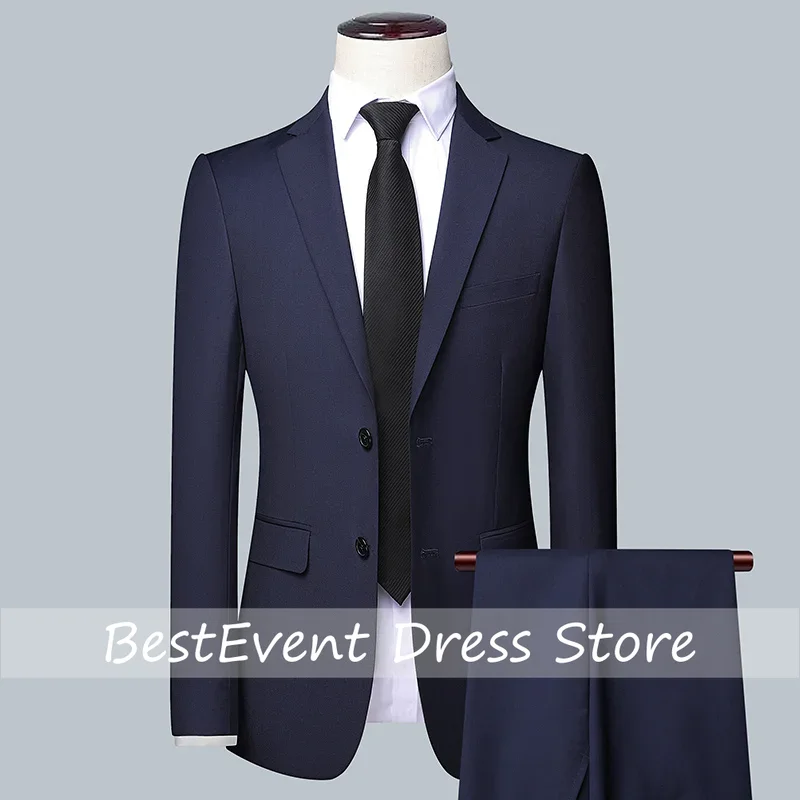 Men's Solid Color Business Sui - Men'S Grooming Trends recension och pris