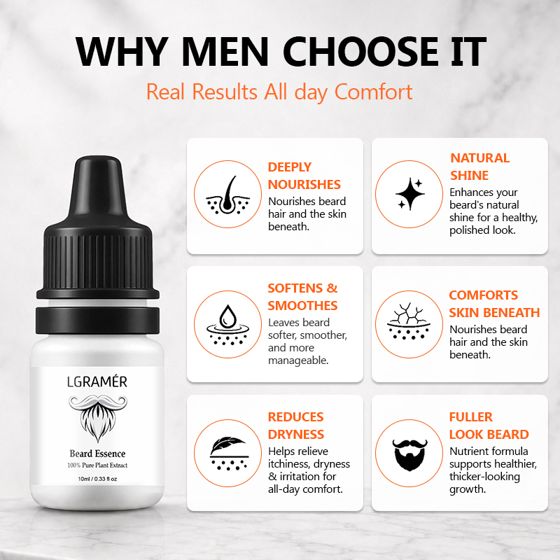 Men's Beard Growth Serum Nouri - Men'S Grooming Oil recension och pris