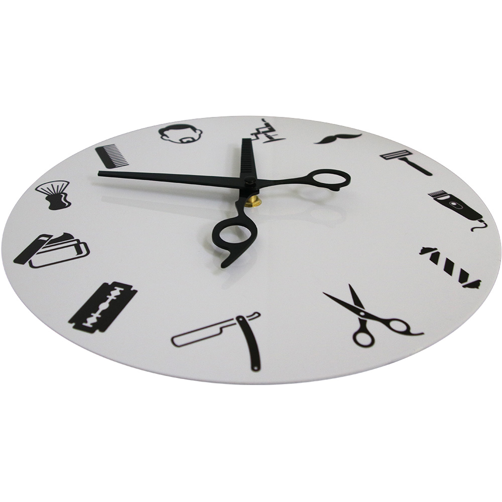Barber Shop Wall Clock with Sc - Men'S Grooming Studio recension och pris