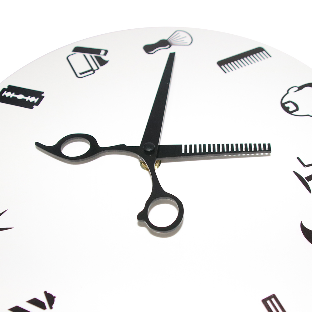 Barber Shop Wall Clock with Sc - Men'S Grooming Studio recension och pris