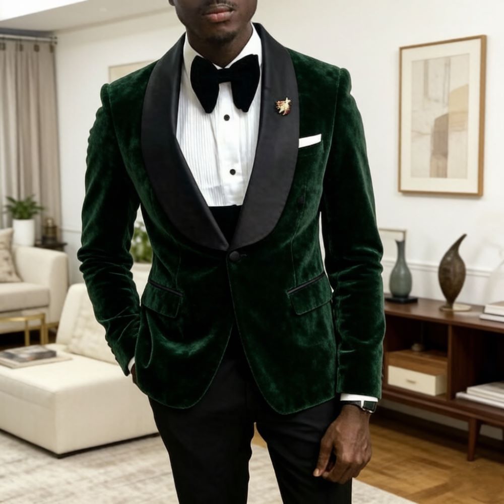 Velvet Slim Fit Suits for Men  - Men'S Grooming Studio recension och pris