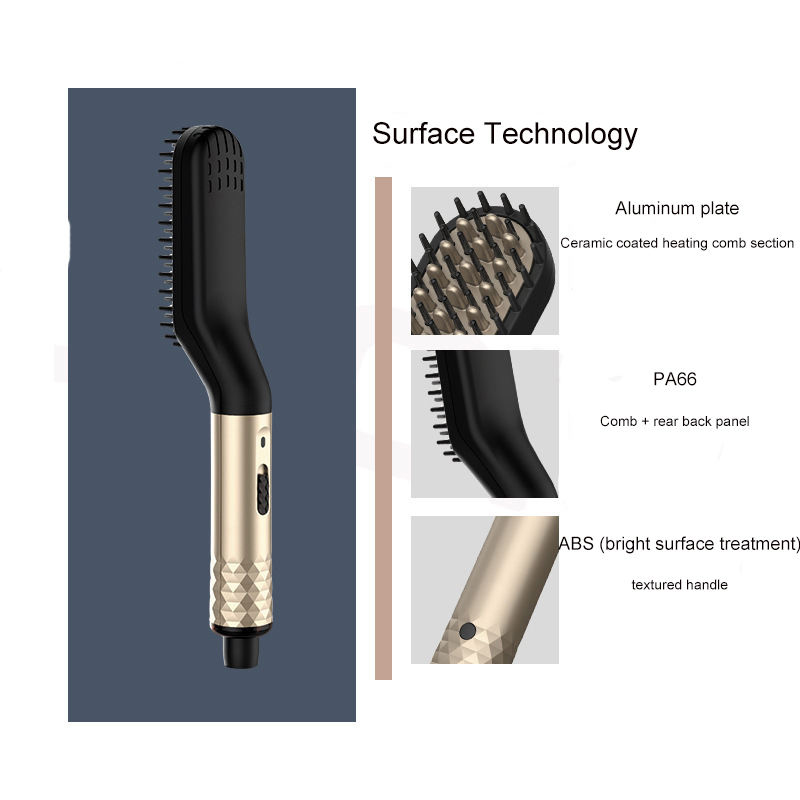 Portable Heated Hair Straighte - Men'S Grooming Brush recension och pris