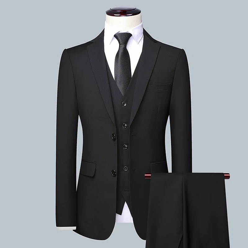 Men's Solid Color Business Sui - Men'S Grooming Trends recension och pris