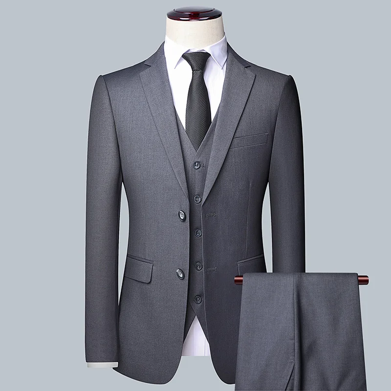 Men's Solid Color Business Sui - Men'S Grooming Trends recension och pris